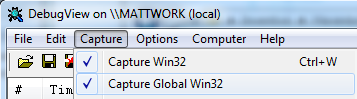 DebugView - Capture Win32