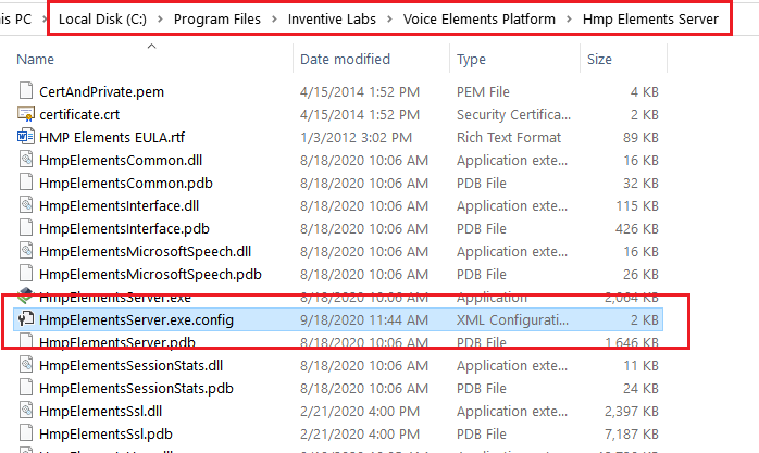 Screenshot - HMPE Server Config File Location