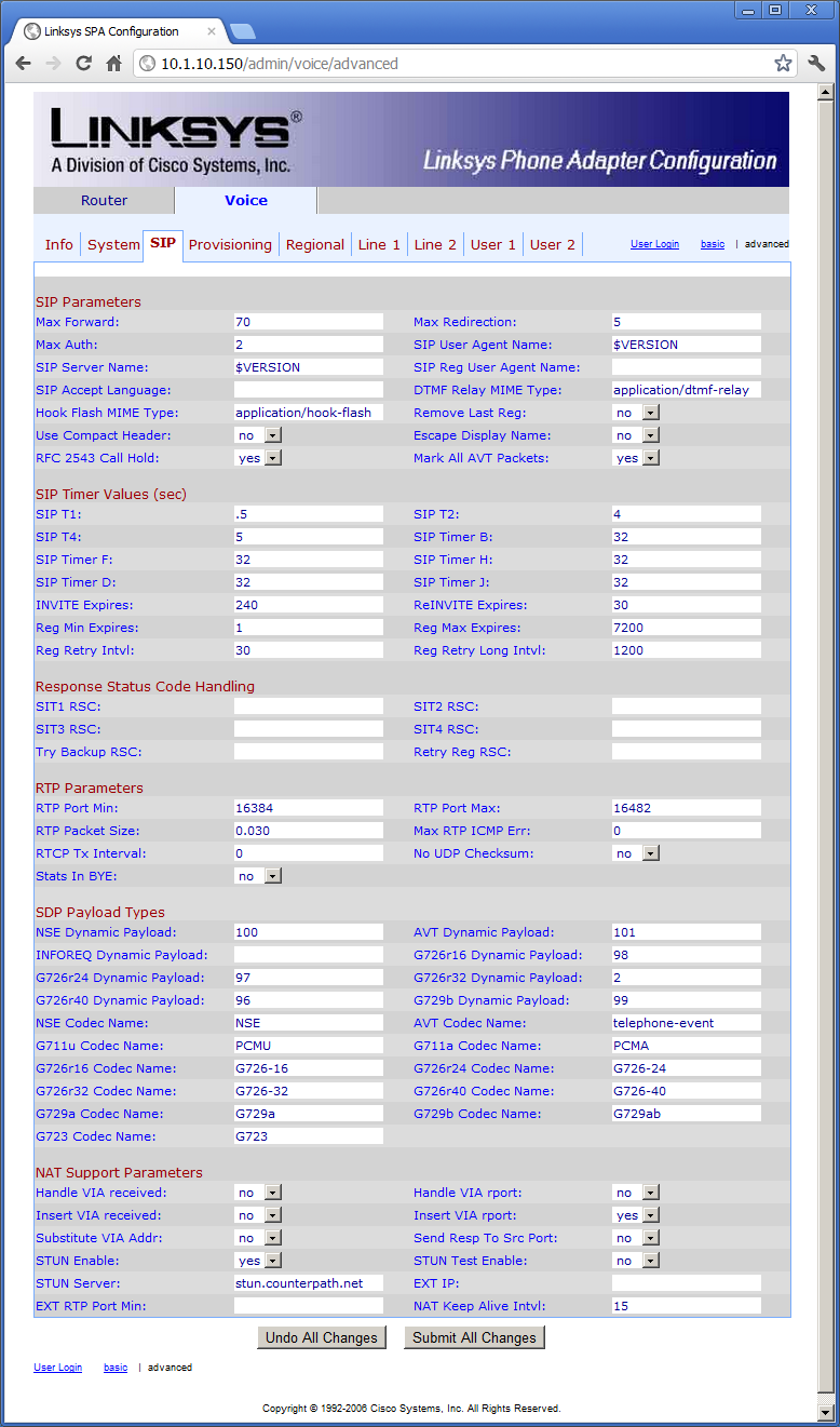 Linksys Configuration