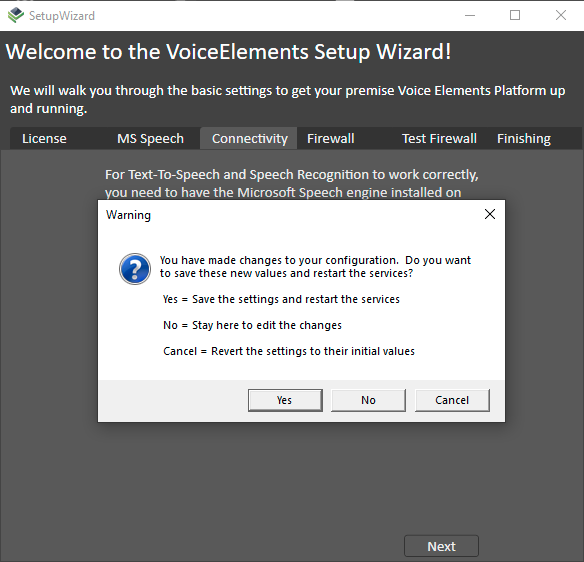 Voice Elements Dashboard - Testing Speech Recognition