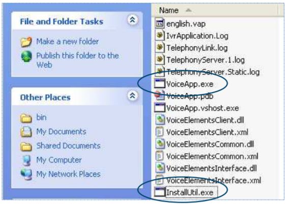 Copy InstallUtil.exe to VoiceApp.exe Folder