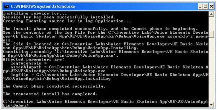 Installing as a Service at the Command Prompt