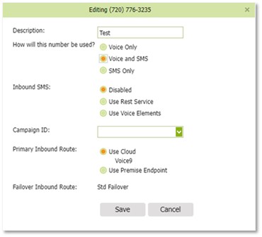 Edit Phone Number Details