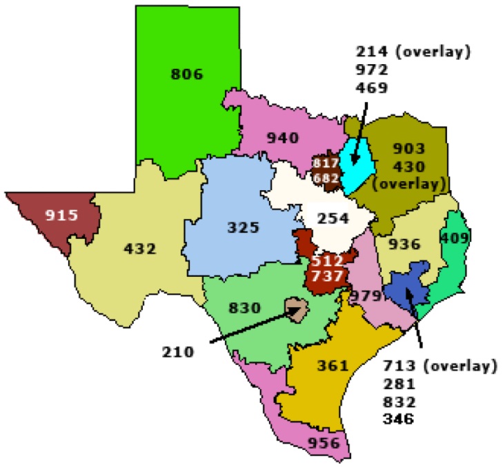 Example of a state with multiple overlay regions.